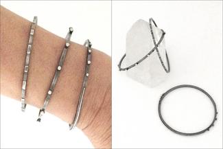 Werger.silver bracelets with soldered balls