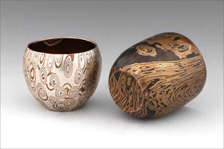 Wolf.mokume cups